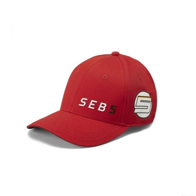 Scuderia Ferrari F1 2019 RARE Sebastian Vettel SEB5 Collection Curvebrim Cap. Topi Unisex Pria Wanit
