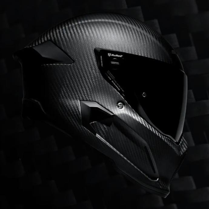 RUROC ATLAS 4.0 CARBON HELMET RAW CARBON. Helm sepeda motor