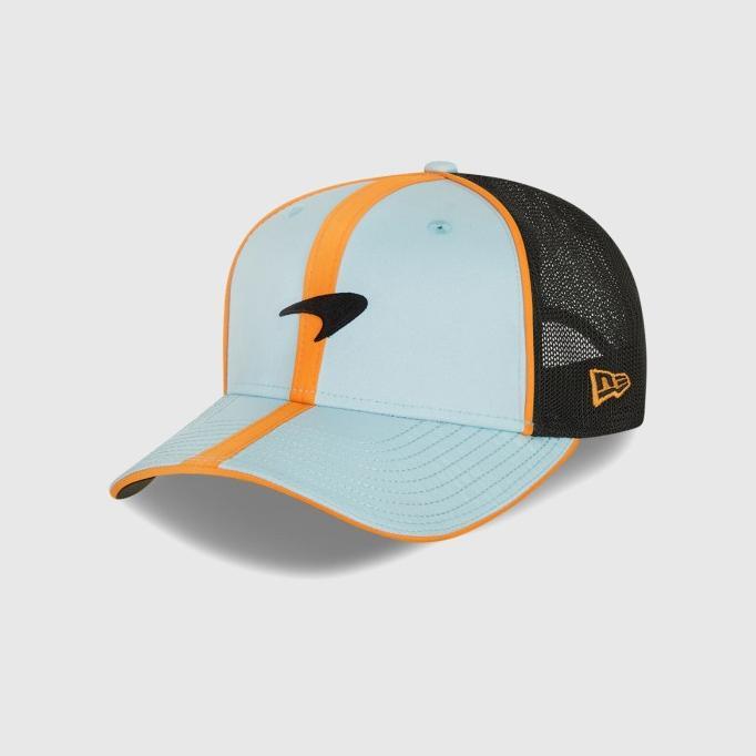 McLaren F1 RARE Gulf Mesh 9FIFTY Cap. Topi Unisex Pria Wanita. Official Formula 1 Merchandise