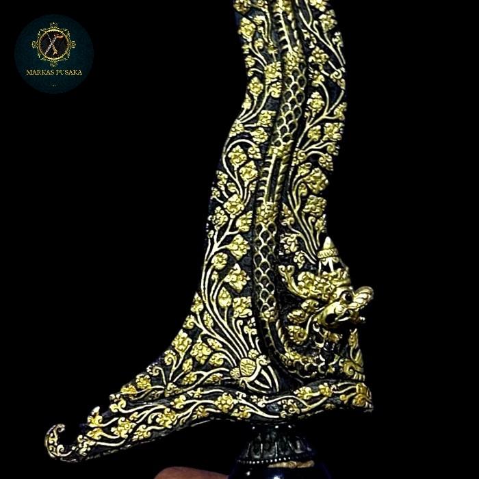 Keris Nogo Sosro Luk 13 Kinatah Emas Asli Pamor Wos Wutah Tangguh Mataram Amangkurat Sepuh Wingit Or