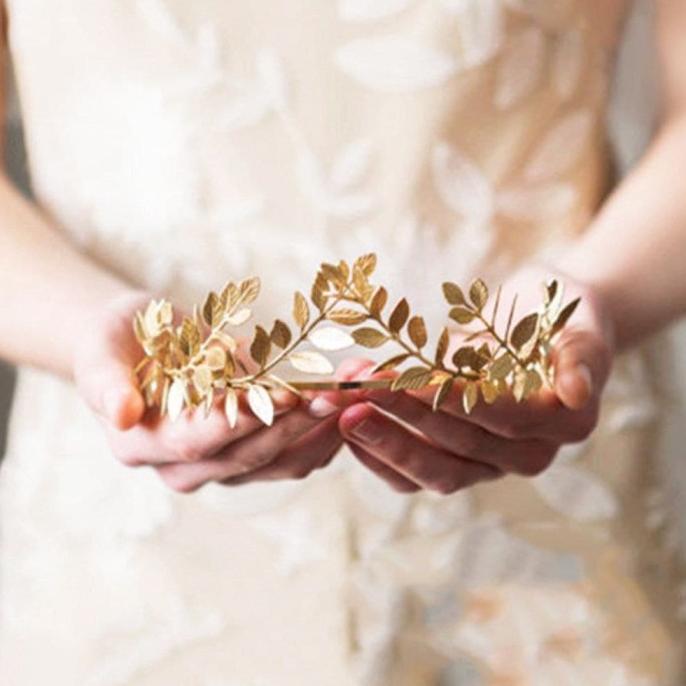 mahkota daun yunani /tiara aksesoris pengantin julius caesar crown mk7