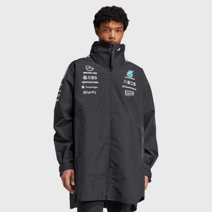 Mercedes-AMG F1 2025 MYSHELTER Team Jacket. Jaket Pria. Official Formula 1 Merchandise