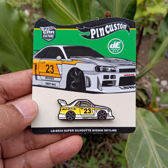 Pin Diecast LB ER34 Super Silhoutte Nissan Skyline
