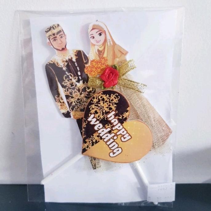 topper pengantin, hiasan pengantin, boneka pengantin, happy wedding