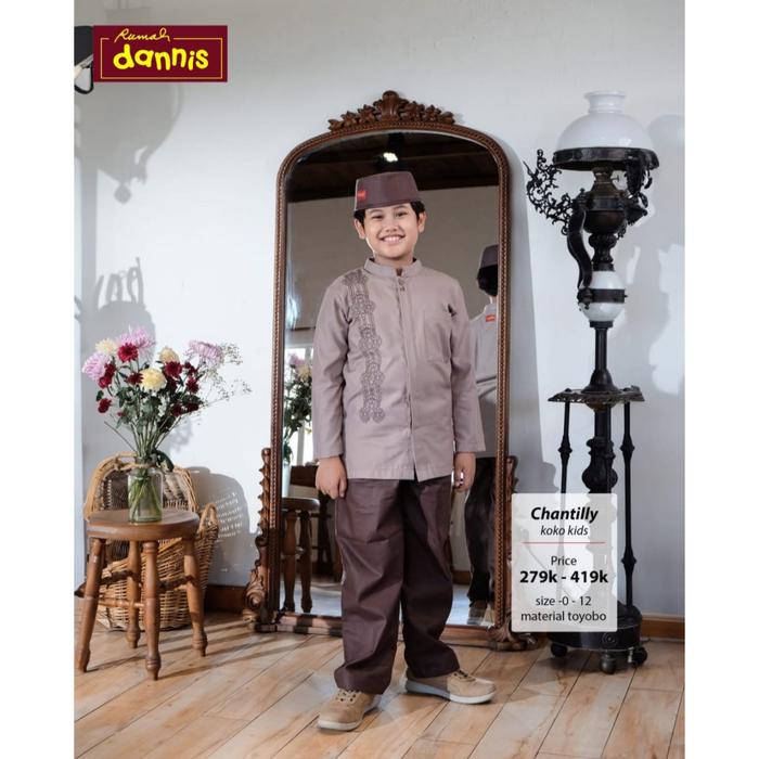 diskon 20% / koko kids dannis D'chantilly / baju muslim anak laki-laki / baju koko anak / size 6 - 1