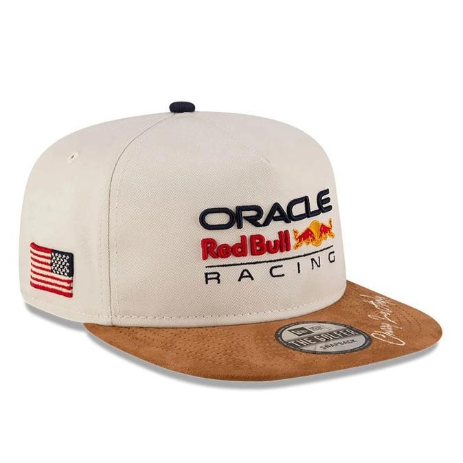 Red Bull Racing F1 2024 X Cherry LA Light Beige Golfer Adjustable Cap New Era LIMITED EDITION. Topi 