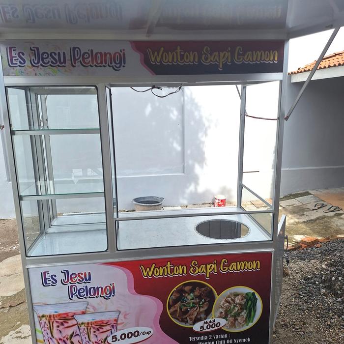 gerobak jualan alumunium second