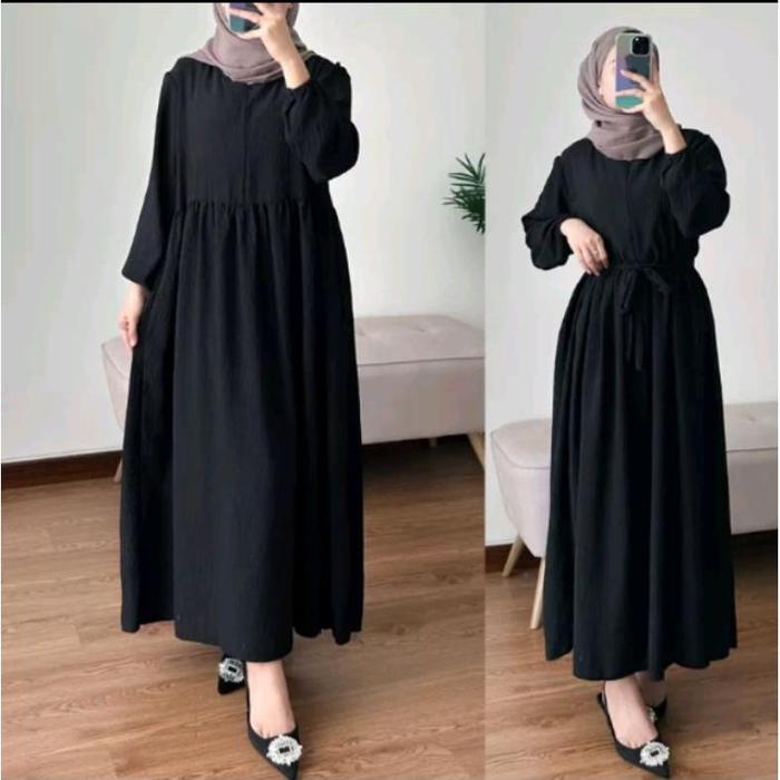 BAVIN MIDI DRESS CRINKEL POLOS
