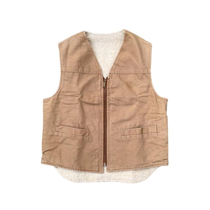 70s Vintage Carhartt Sherpa Lined Vest - Size L