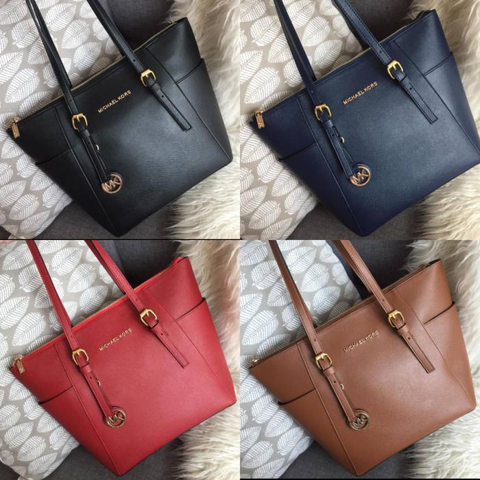 Tas Totebag Wanita Tas Bahu Tote Zip Mk Dengan Kulit Premium Size Large