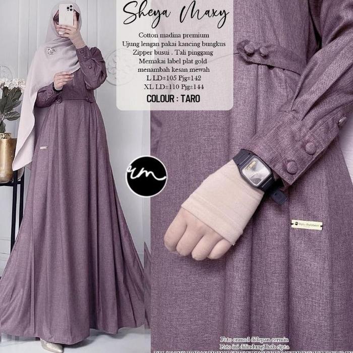 Berkualitas Polos Sheya Maxy Gamis Katun Madina Terlaris Berkualitas