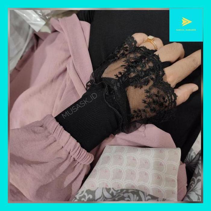AMEL^ HANDSOCK CINCIN RENDA BESAR / HANDSOCK RENDA TILE / HANDSOCK UMROH HAJI / HANDSOCK PENGANTIN