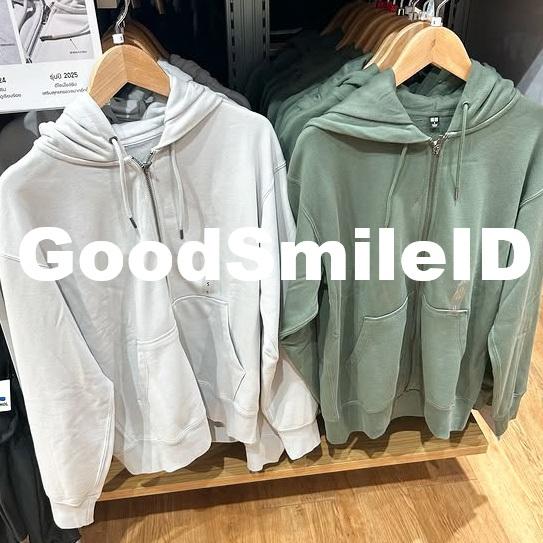 SALE Men Jaket Hoodie Retsleting Lengan Panjang Sweater Pria UNIQLO JASTIP