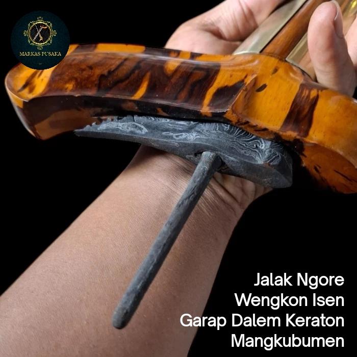 Keris Jalak Ngore Pamor Wengkon Isen Tangguh Garap Dalem Mangkubumen Original Sepuh