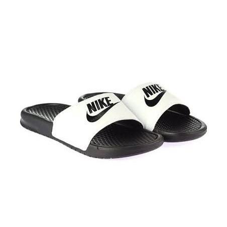 Sandal Pria NIKE Slide Benassi JDI White Black ORIGINAL 343880-100