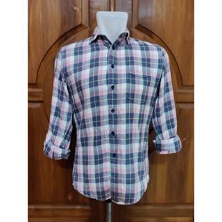 Kemeja Flanel Uniqlo Original Second Size S