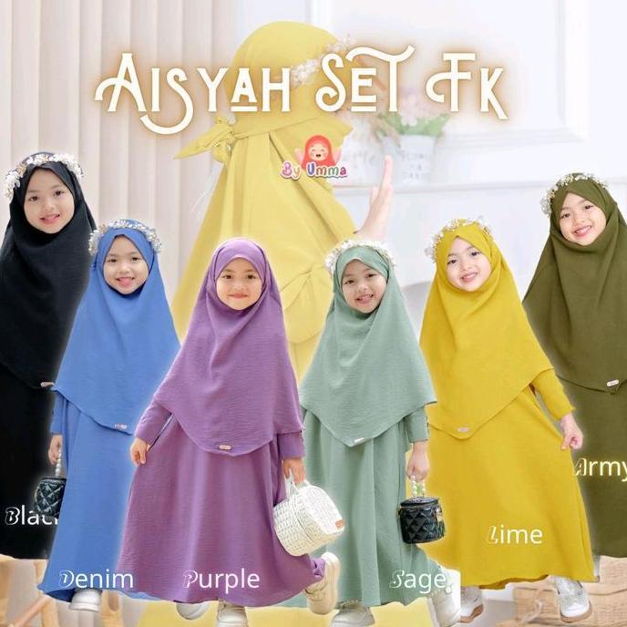 Ready Aisyah Gamis set FK by Umma.daily | Setelan Gamis Anak | pakaian anak perempuan usia 1-11 tahu