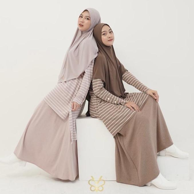 Khalisa Stripe One Set Rok Dan Tunik By Yoora Sarah #Gratisongkir