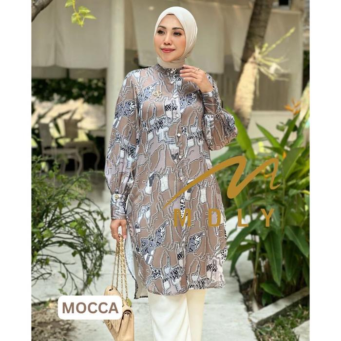 Mdly Baju Kemeja Atasan Wanita Zahira Tunik By Mdly