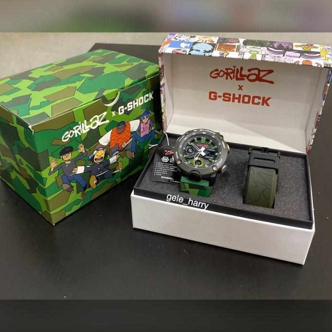 Casio Gshock Ga 2000Gz-3A Gorillaz Edition Free Camo Strap Carbon Core