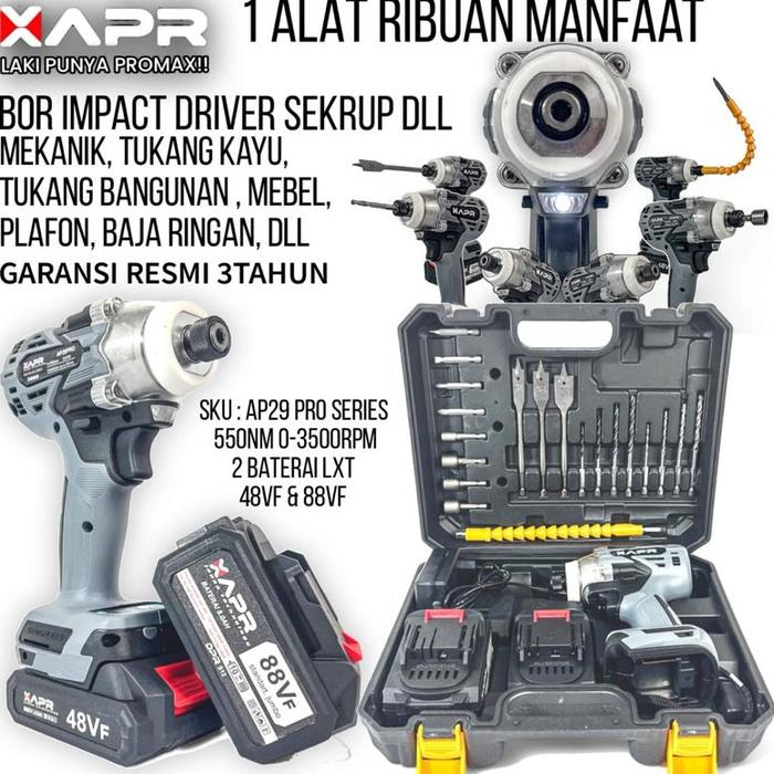 AP29PRO impact wrench APR JAPAN tech mesin pembuka baut ban roda truck mobil motor CVT baterai cordl