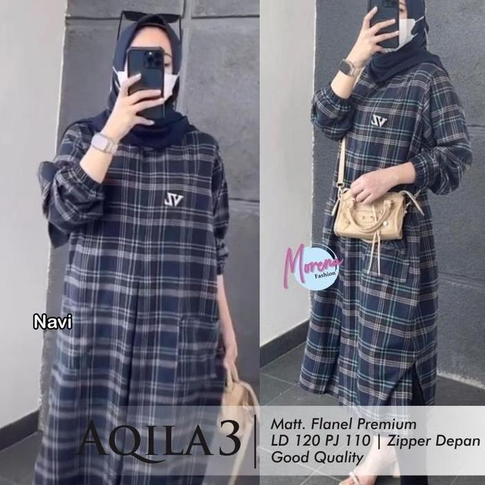 Aqila • Vanesa • Calista By Morena Tunik Flanel Oversize