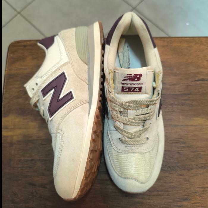 NB 574 Putih Maroon Size 41