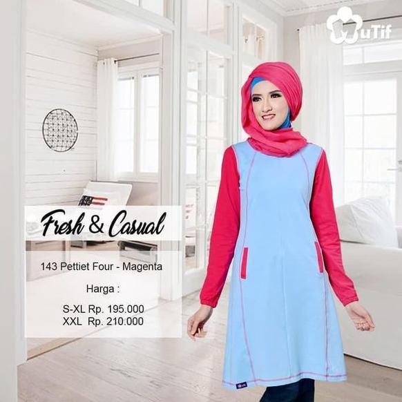 Sale Tunik Kaos Mutif 143 Magenta Size S Original