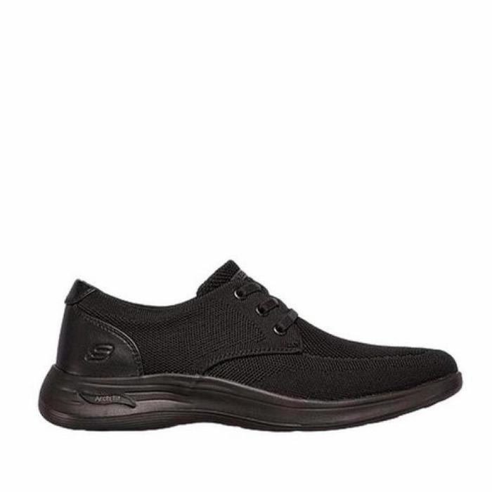 BERKUALITAS SEPATU SKECHERS ARCH FIT DARLO SLIP ON BLACK ORIGINAL