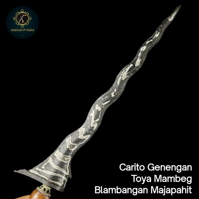 Keris Carito Genengan Pamor Toya Mambeg Tangguh Blambangan Majapahit Kuno Langka TUS!!