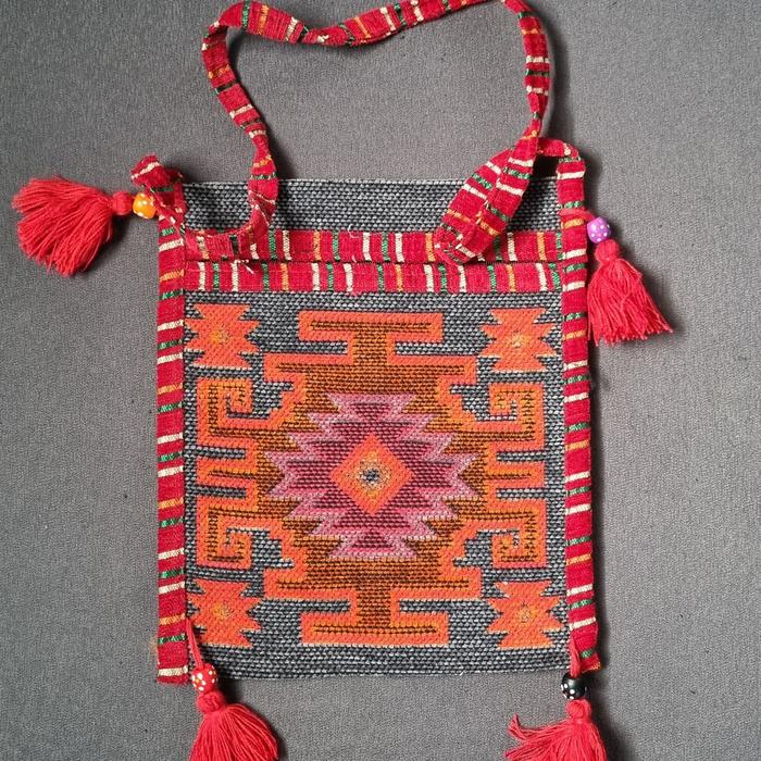 Tas Kilim Turkish, Tote Bag Rajut Tenun, Tas Etnik Tradisional Turki