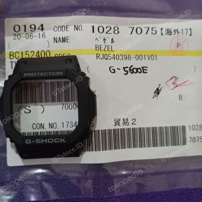 Bezel G-Shock Gshock G-5600E/Gwm5610/Glx5600/Gls5600 Original