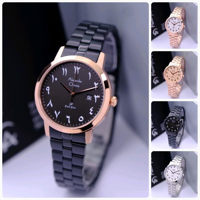 JAM TANGAN ALEXANDRE CHRISTIE AC 1007 / AC1007 WANITA ANGKA ARAB STAINLESS STEEL ORIGINAL