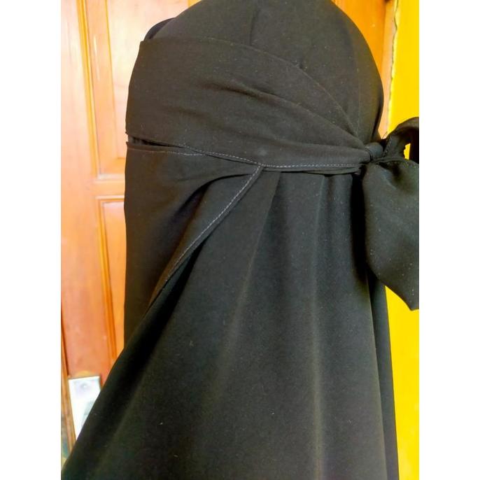 Gamis Syar'I Set Jetblack Premium Cadar Bandana #Gratisongkir