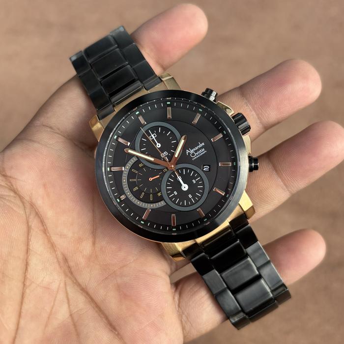 JAM TANGAN PRIA ALEXANDRE CHRISTIE CHRONOGRAPH 6563MC ORIGINAL