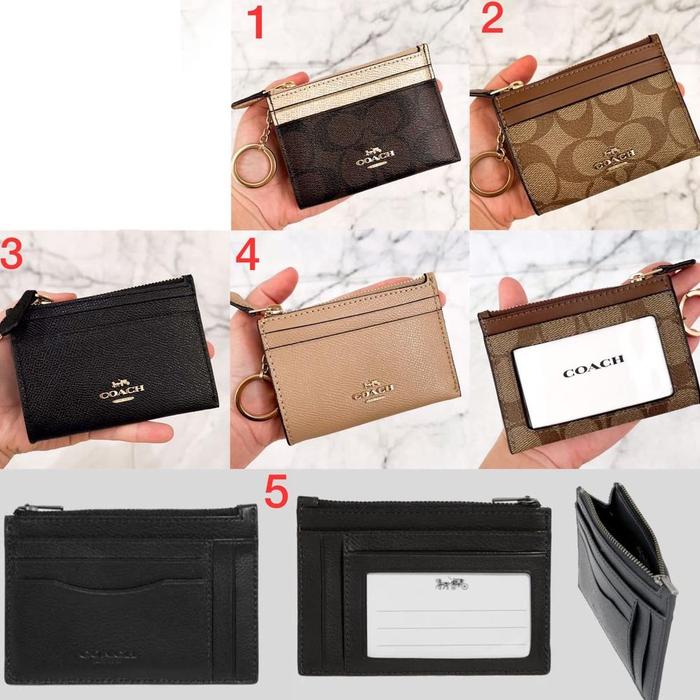 COACH CARD CASE ID WITH ZIP ORIGINAL READY STOCK