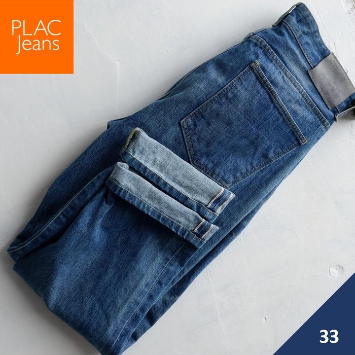 Celana Jeans PLAC Denim Selvedge Aqua  Size 33