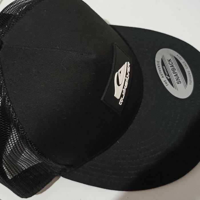 Quicksilver Topi Trucker Caps QSLVR Original Tag Lepas/Putus untuk Outdoor