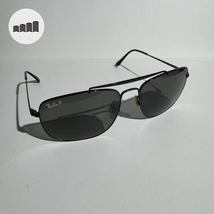 Kacamata Hitam Sunglasses Pria Original Rayban Ray-Ban The Colonel RB 3560 002/58 Polished Black wit
