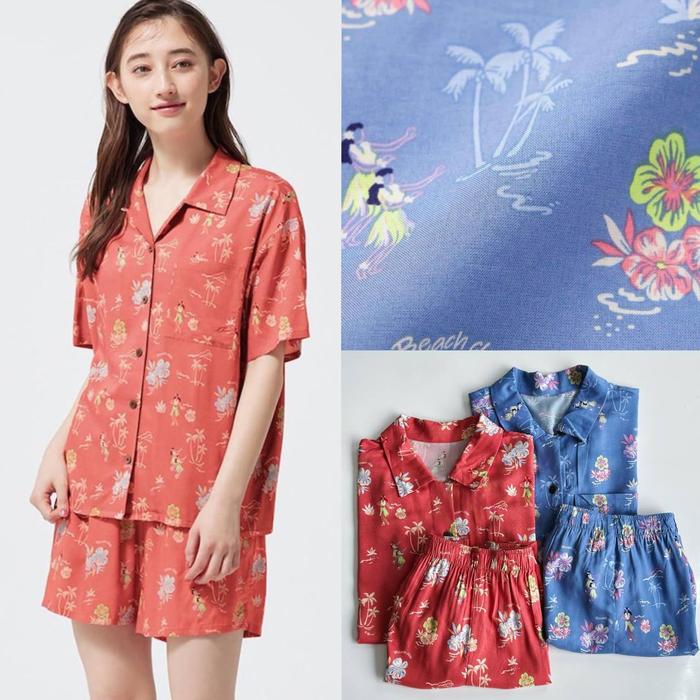 Piyama Gu Uniqlo Lengan Pendek