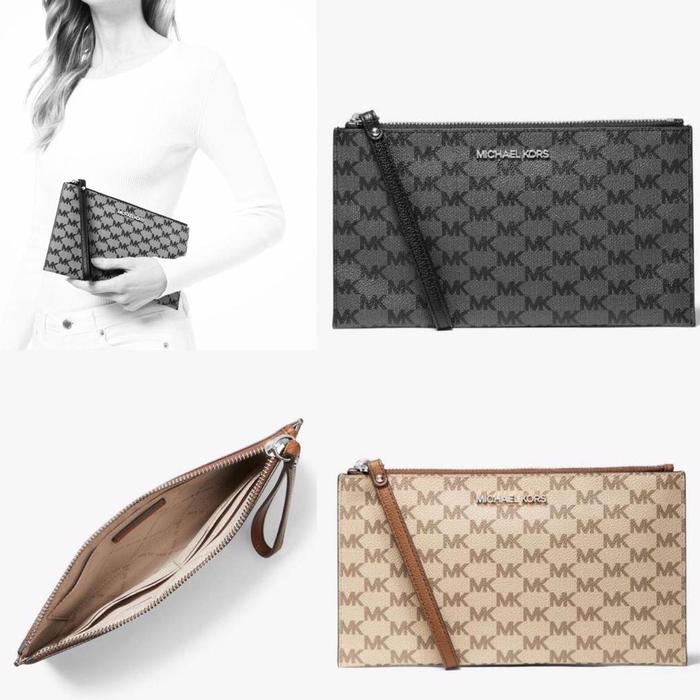 MICHAEL KORS JET SET ITEM LARGE ZIP CLUTCH WRISTLET ORIGINAL READY STOCK