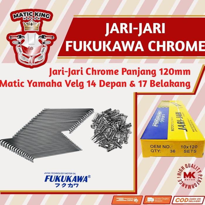 Jari jari Ruji Ring velg 14 17 panjang 120 Yamaha Mio Sporty smile Nmax M3 Aerox Lexi Fino Soul GT X