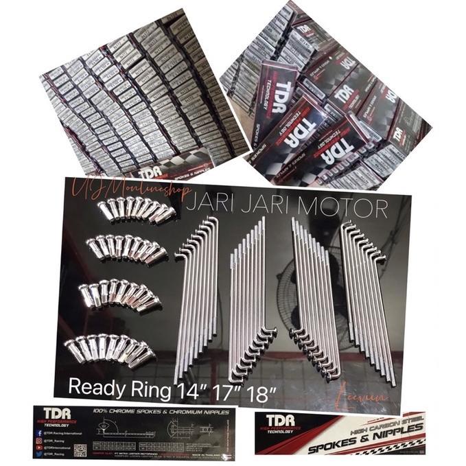 Jari Jari Chrome Original Merk TDR Jeruji Motor Chrome Ring 14 & 17 Ruji Ring 14 ,Ruji Ring 17 Chrom