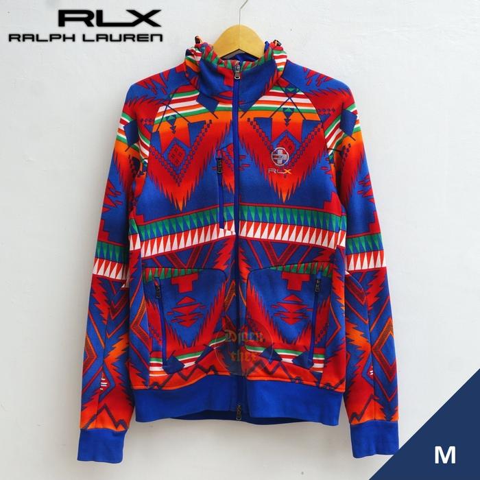 Hoodie Zipper RLX Aztec Navajo Pattern  Size M