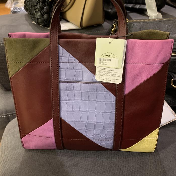 Fossil Carmen Patchwork Shopping Shoulder Bag