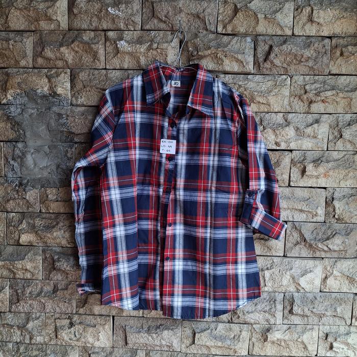 THRIFT SECOND HAND PRELOVED KEMEJA PRIA WANITA UNISEX KOTAK (KK-001)