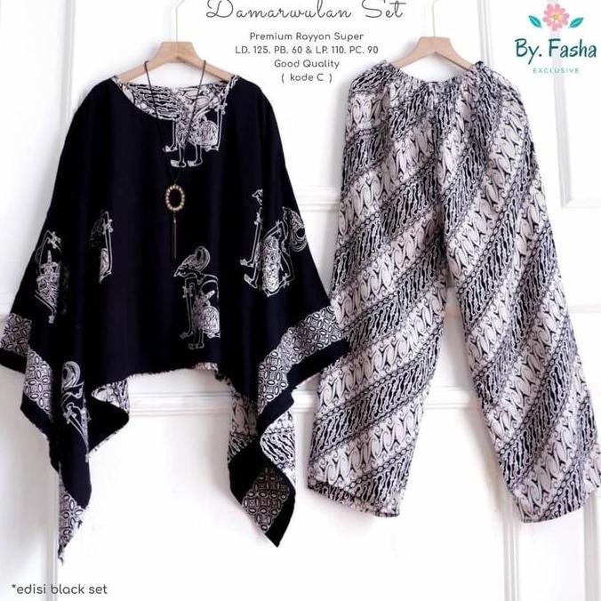 Setelan Wanita DamarWulan Batik Cap Jumbo Set | Rayon Samitex Premium | JUMBO | SETELAN PIYAMA | PRE