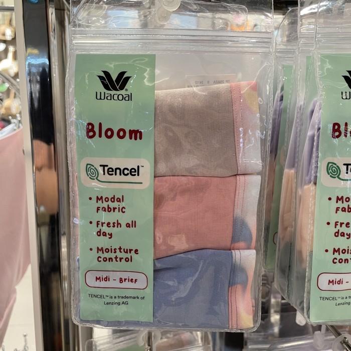 Wacoal Bloom Saver Pack (3Pcs) Panty Midi Brief Waistband Gradation Color TP 2502A - MIX Celana Dala