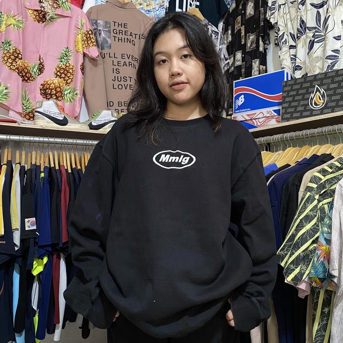 MMLG Center Logo Bordir Heavy Weight Cotton Crewneck Sweatshirt