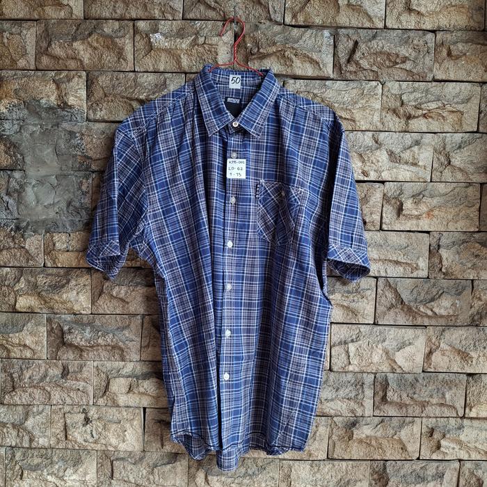 THRIFT SECOND HAND PRELOVED KEMEJA PRIA BIRU (KPB-002)